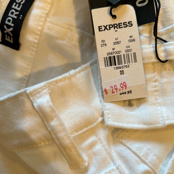 NWT Express White High Waist Shorts - Picture 1 of 3